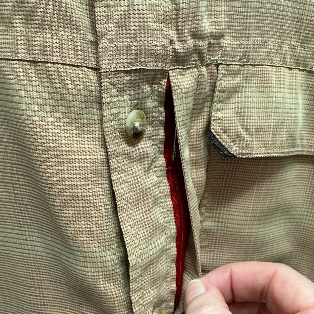 The North Face Men's Casual Tan Button Down Shirt